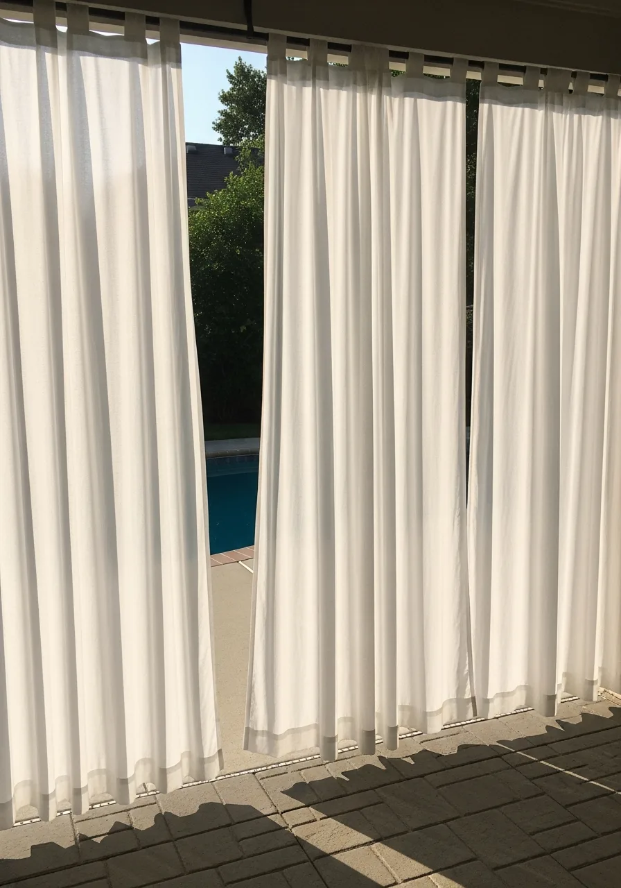 9. Sheer Privacy Curtains