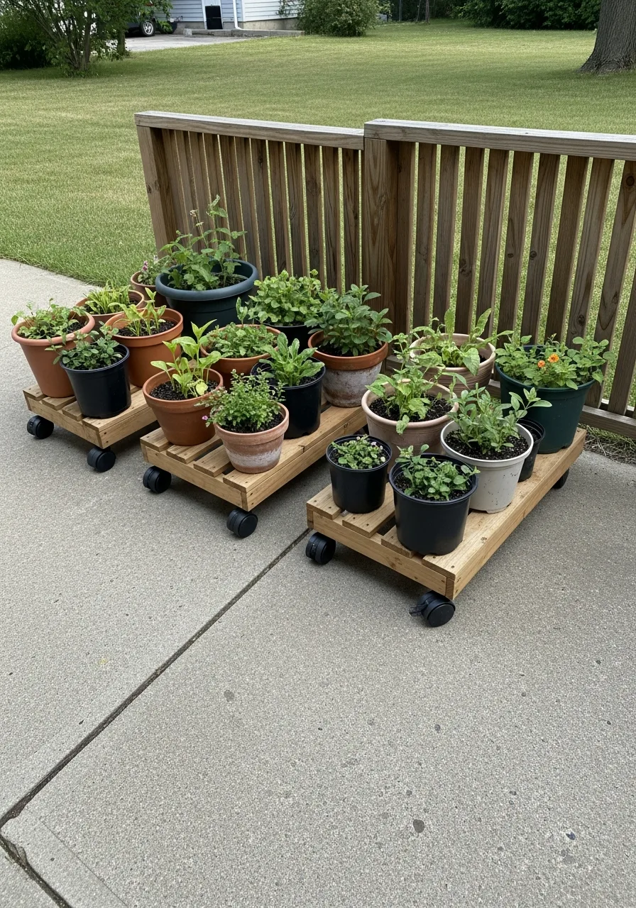 11. Rolling Plant Stands