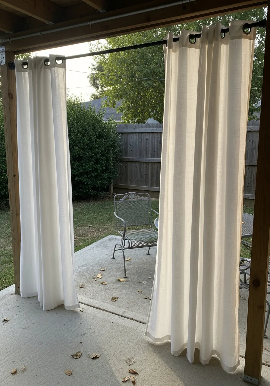 14. Outdoor Curtain Setup