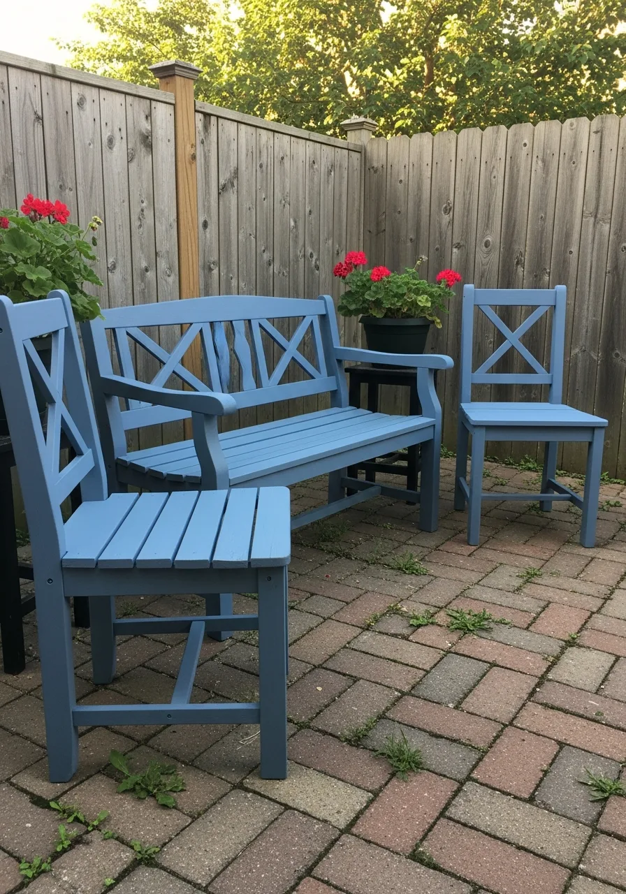 27. Painted Outdoor Furniture