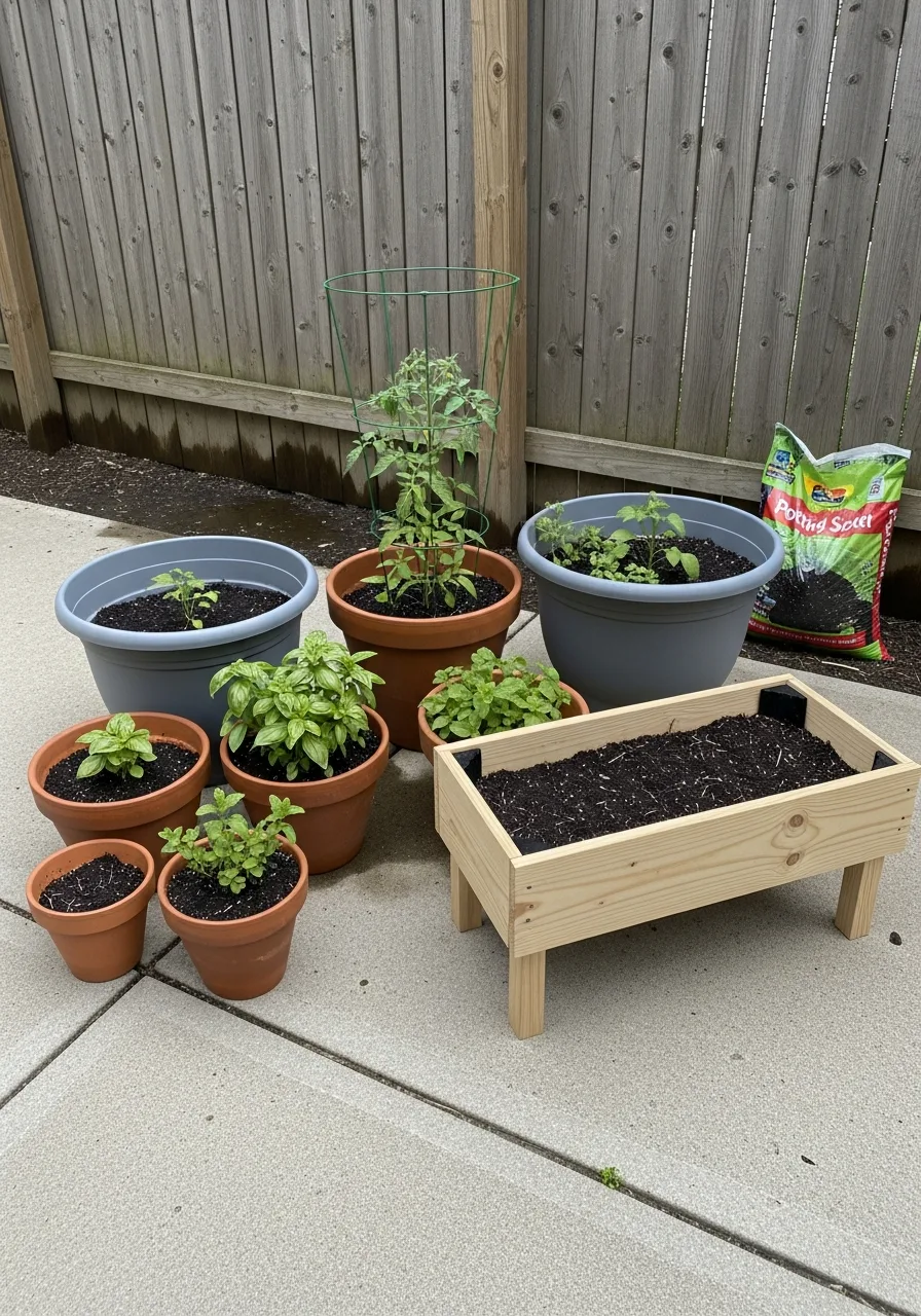3. Container Garden Setup