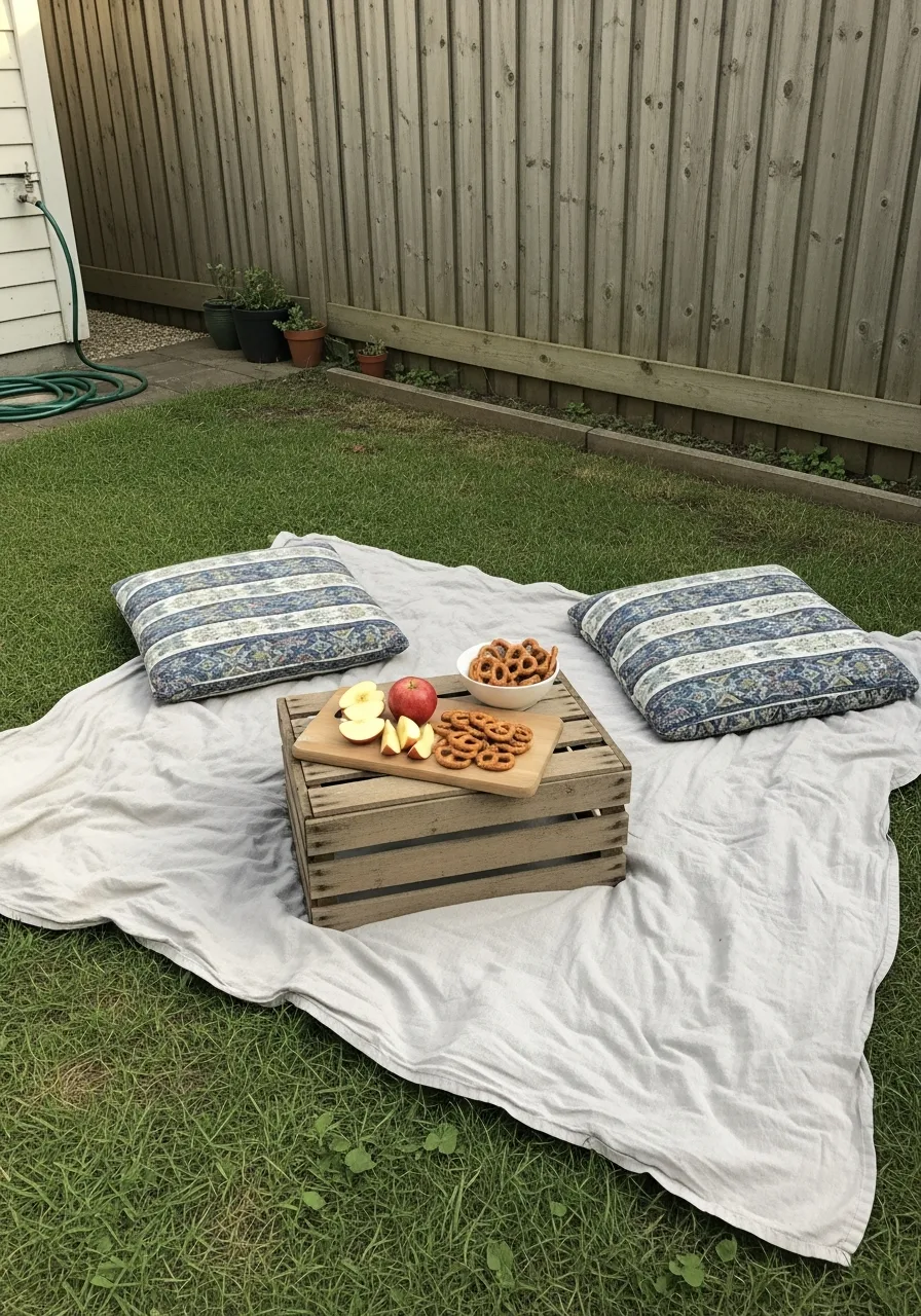 32. Backyard Picnic Setup