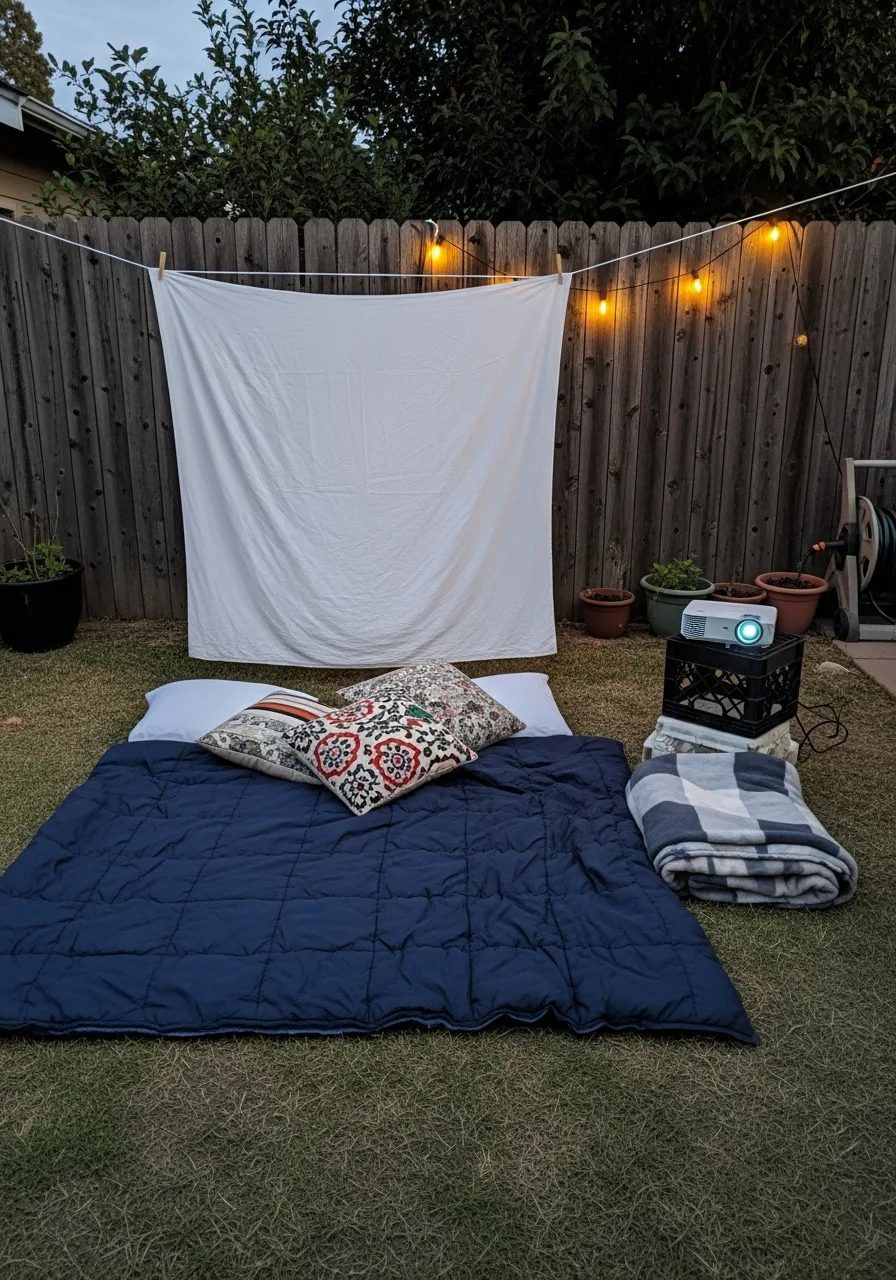 33. Outdoor Movie Setup