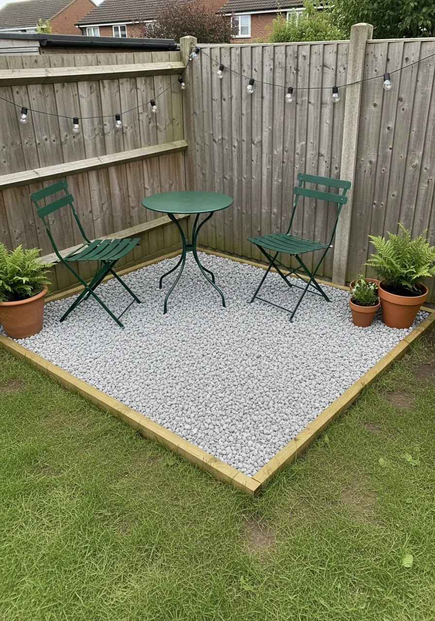 7. Gravel Seating Area