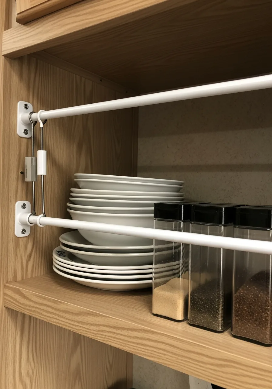 4. Tension Rods for Cabinets