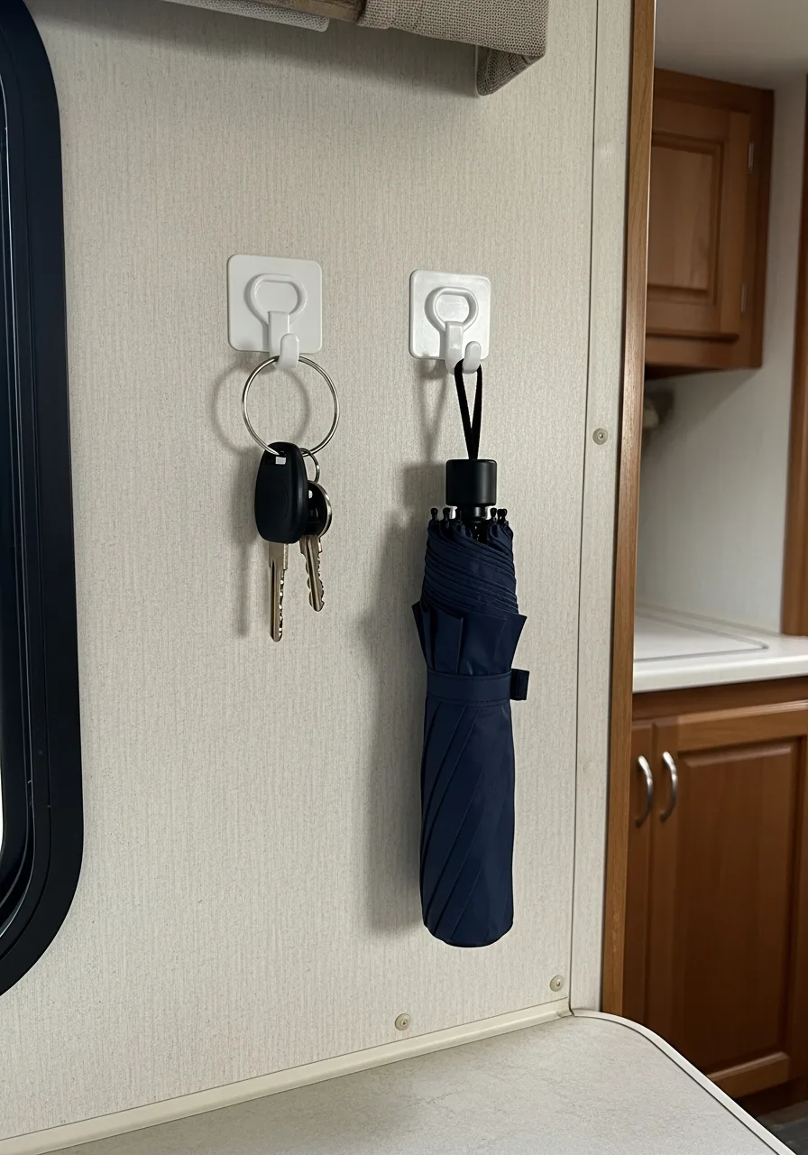 5. Adhesive Wall Hooks