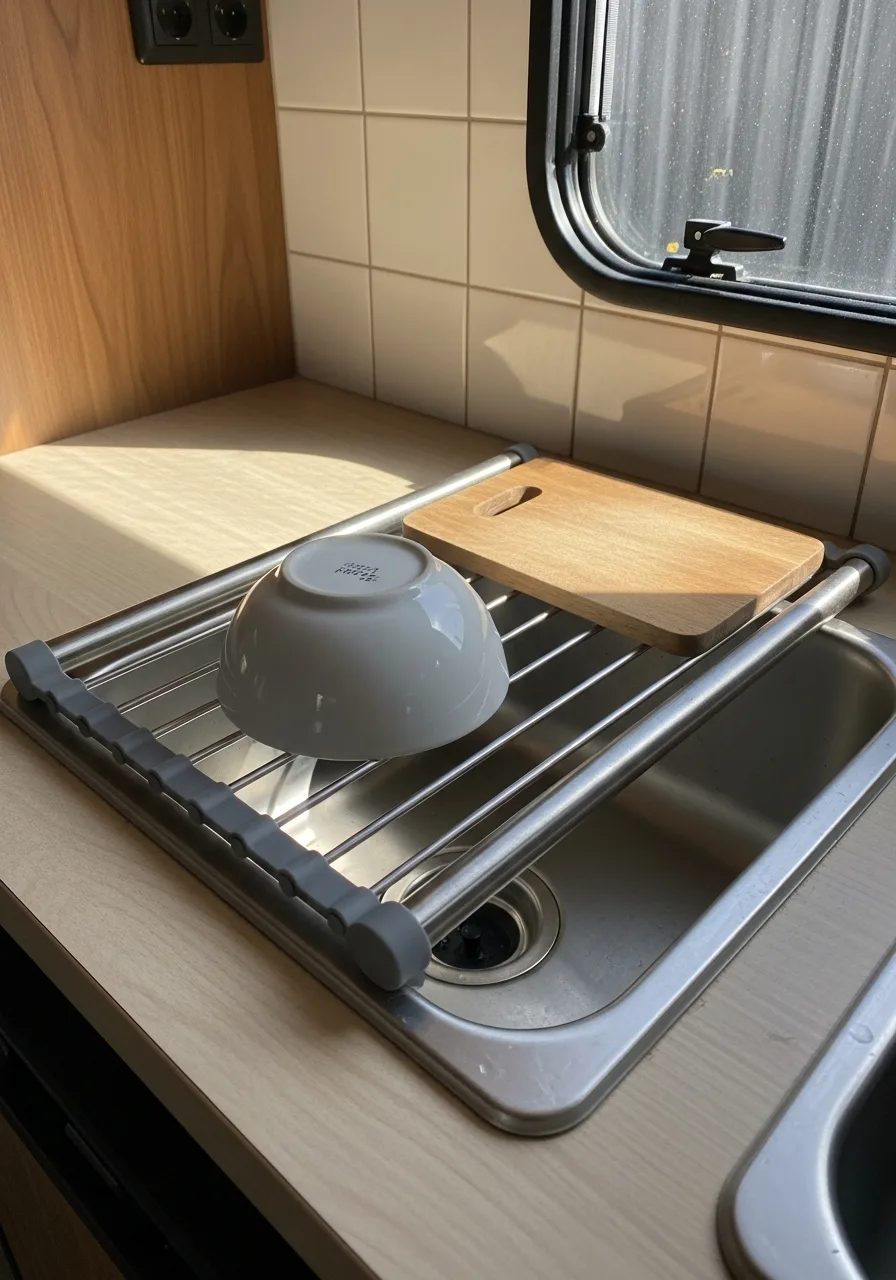 33. Roll-Up Dish Racks
