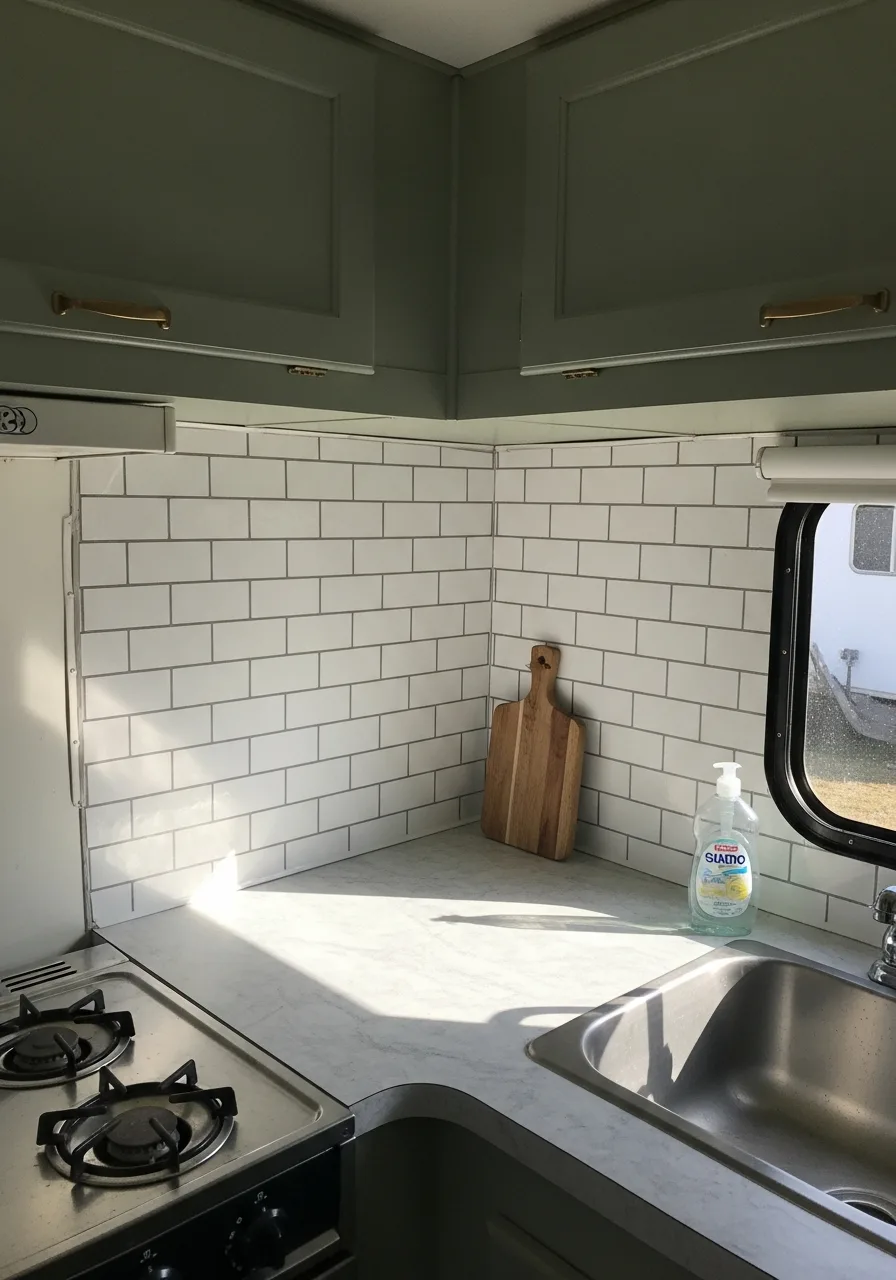 4. Peel and Stick Backsplash