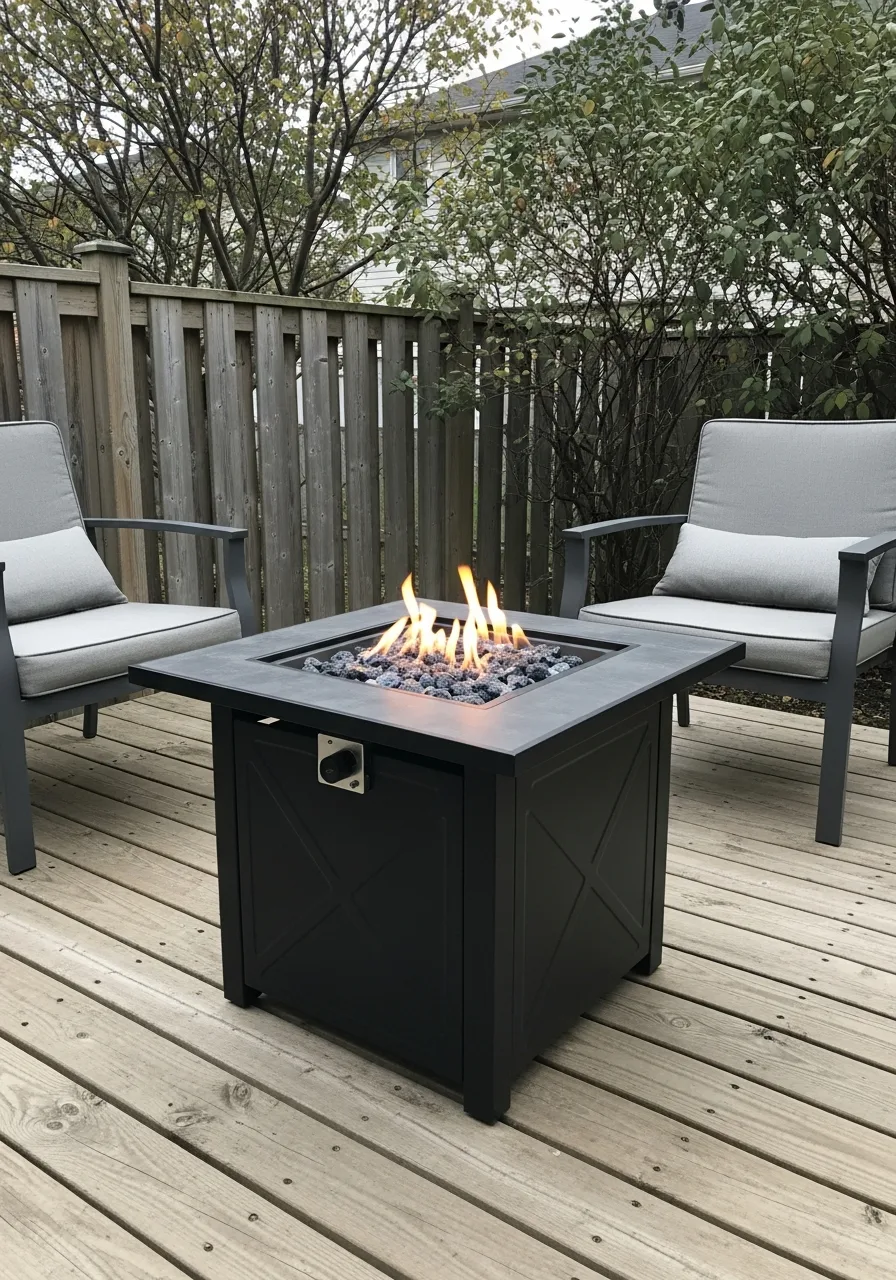 13. Compact Gas Fire Pit