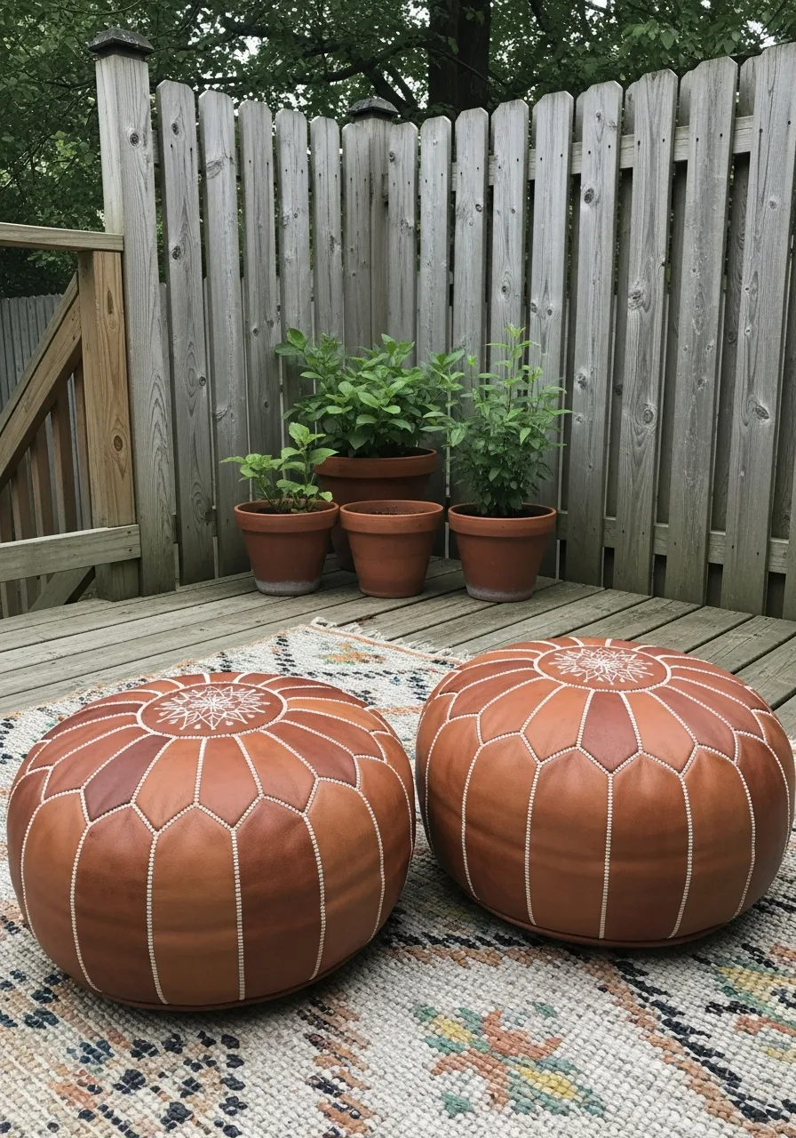 25. Moroccan Pouf Seating