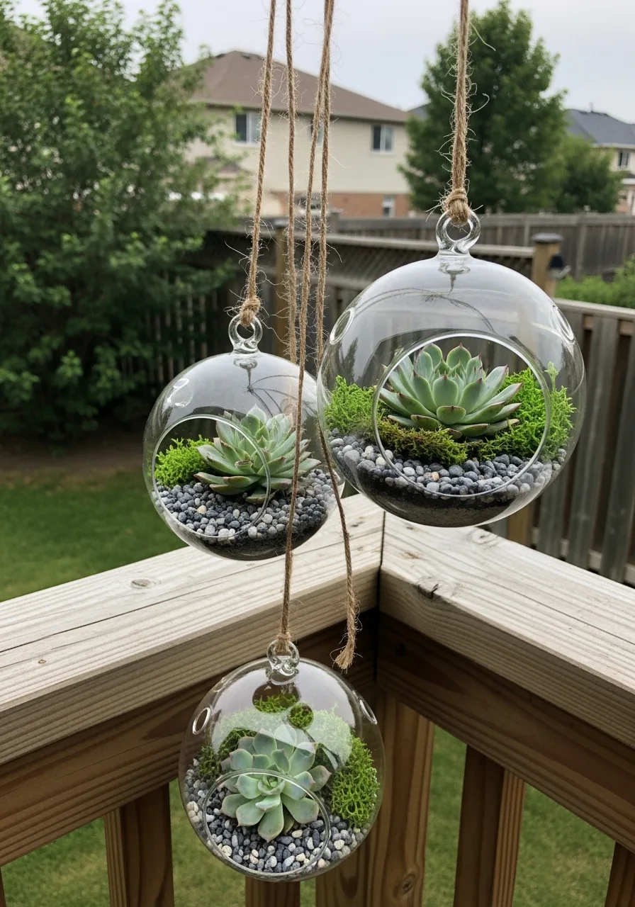 27. Hanging Glass Terrariums