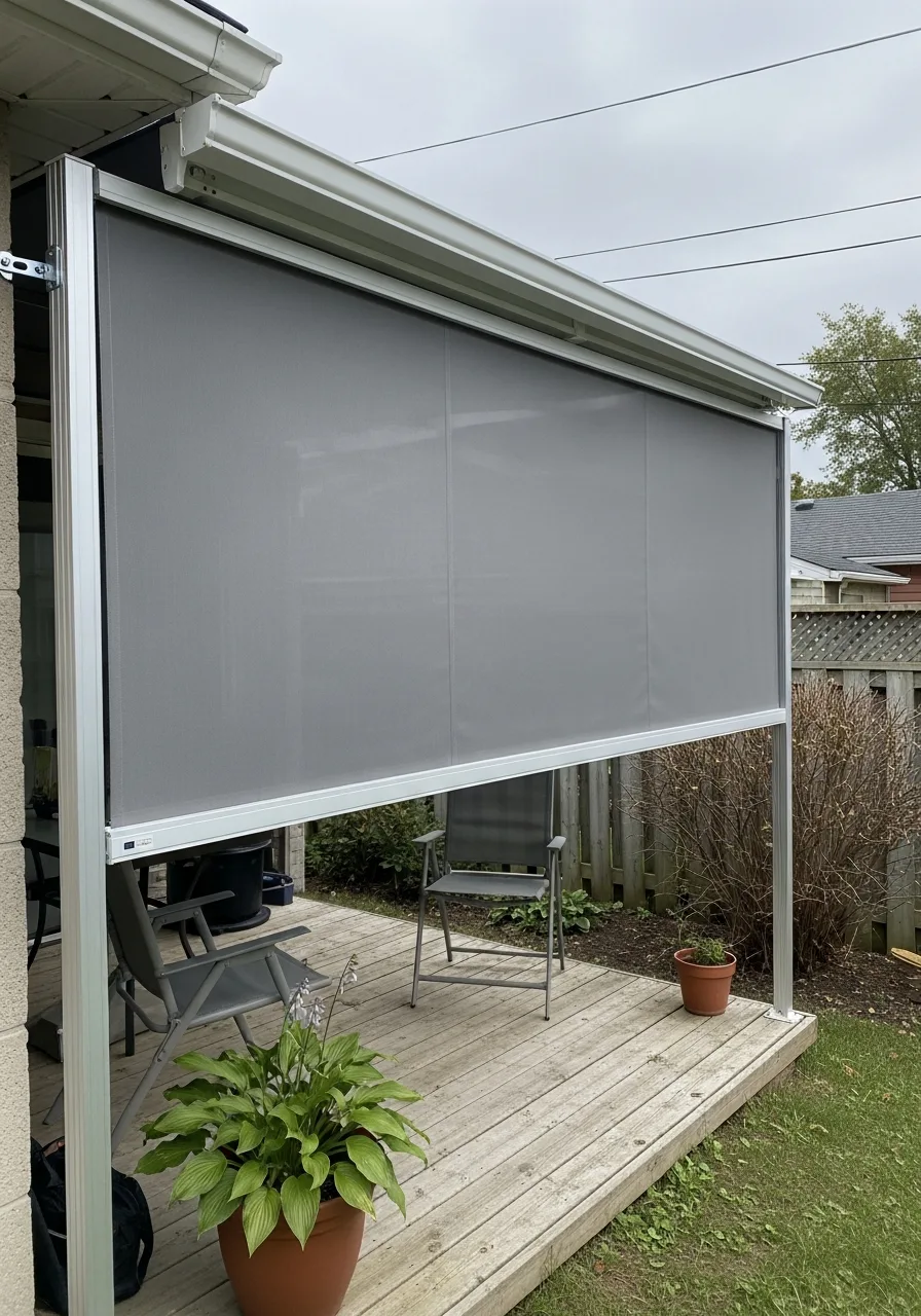 28. Retractable Privacy Awning
