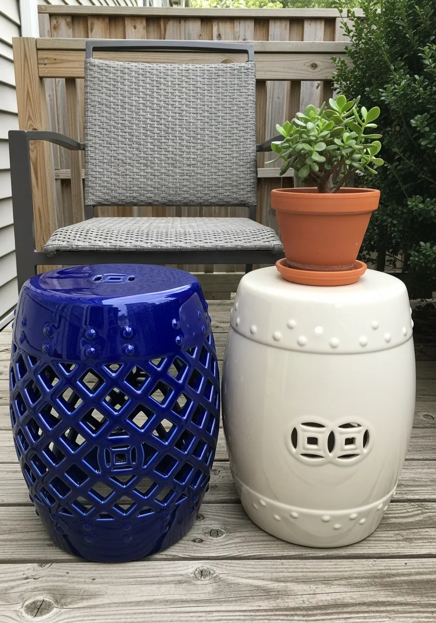 44. Ceramic Garden Stools