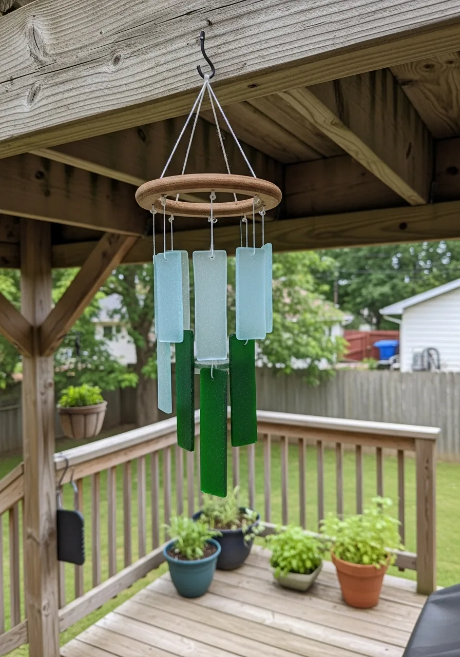 46. Tiered Glass Wind Chimes