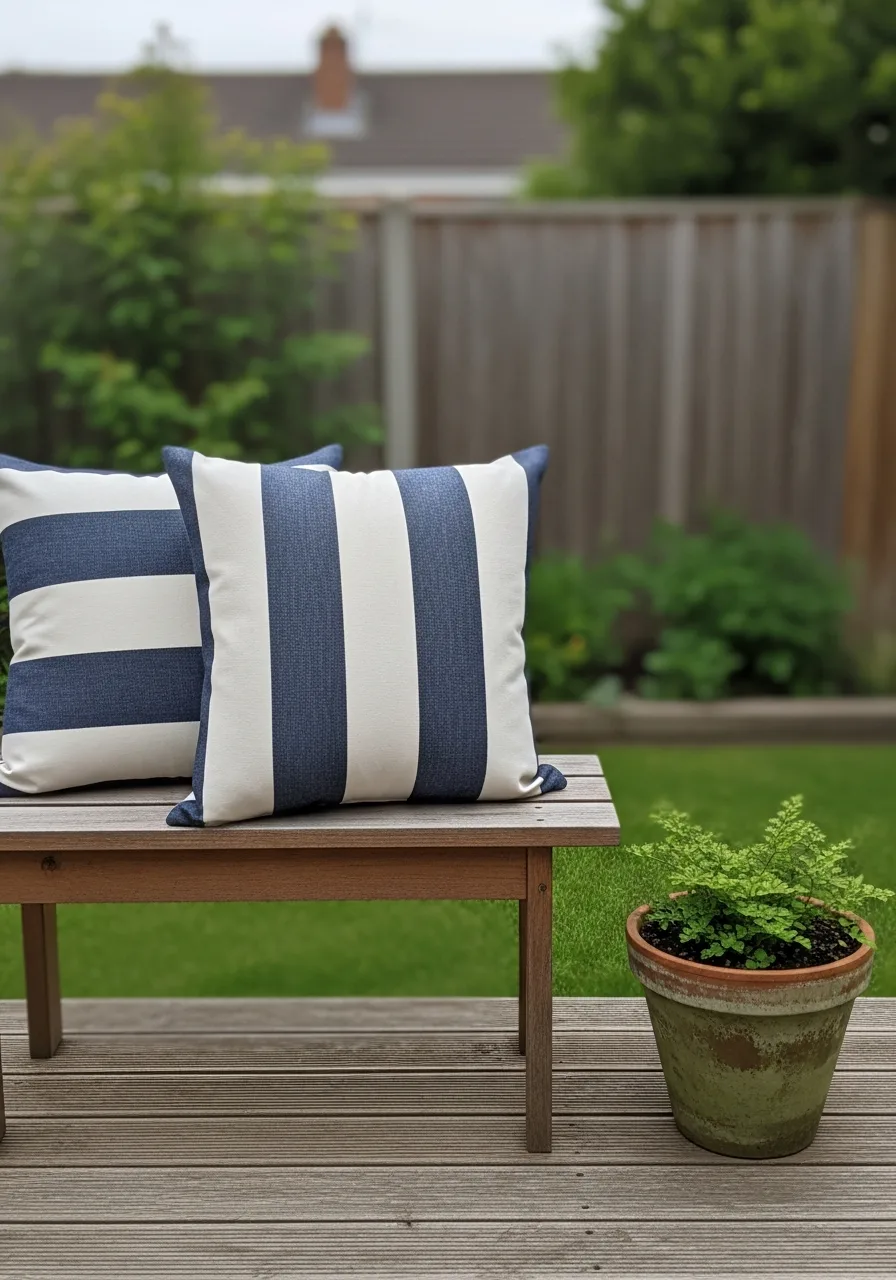 47. Striped Outdoor Pillows