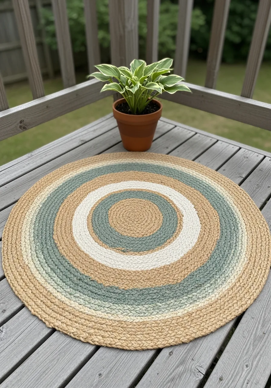48. Round Braided Rug