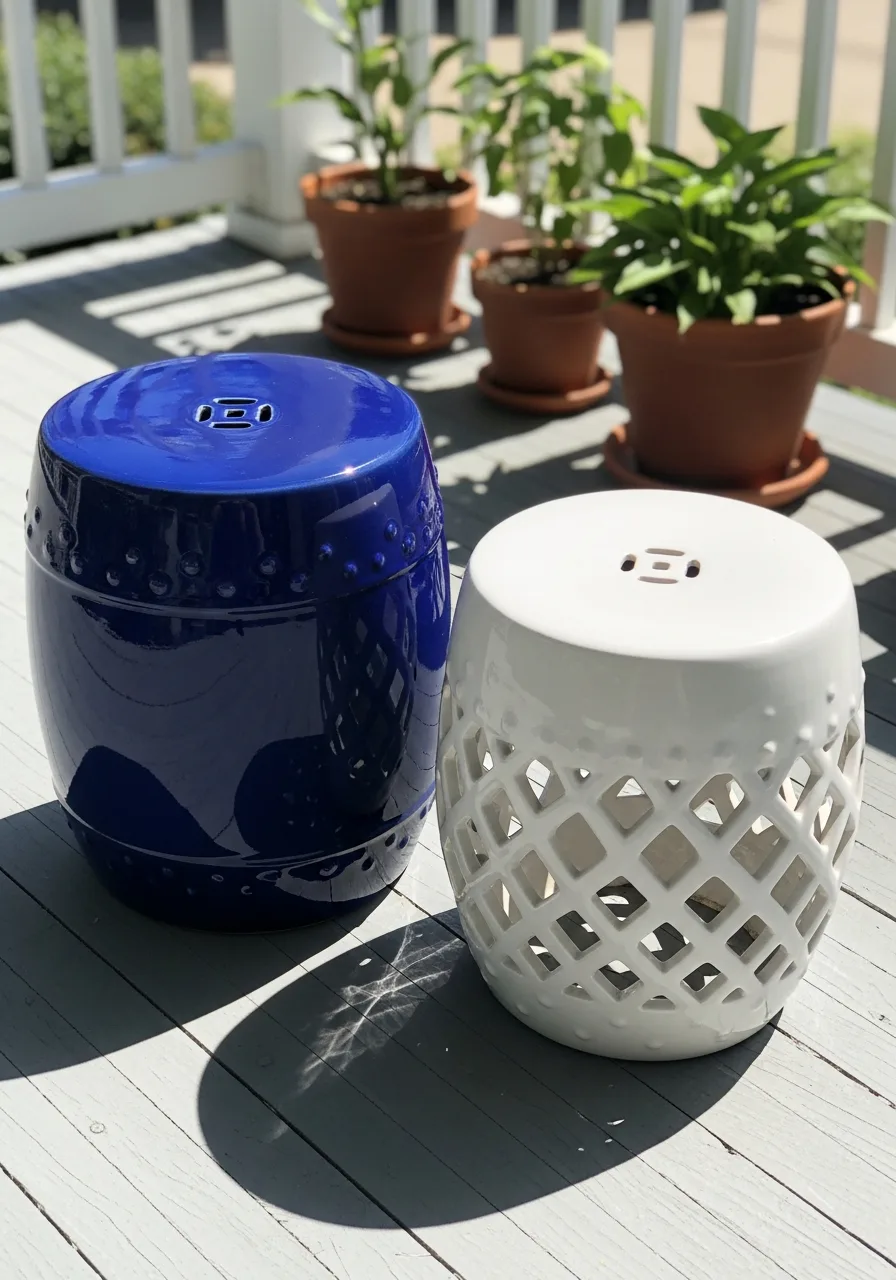 11. Ceramic Side Tables
