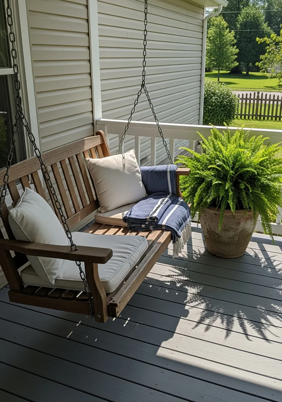 20. Porch Swing Bench