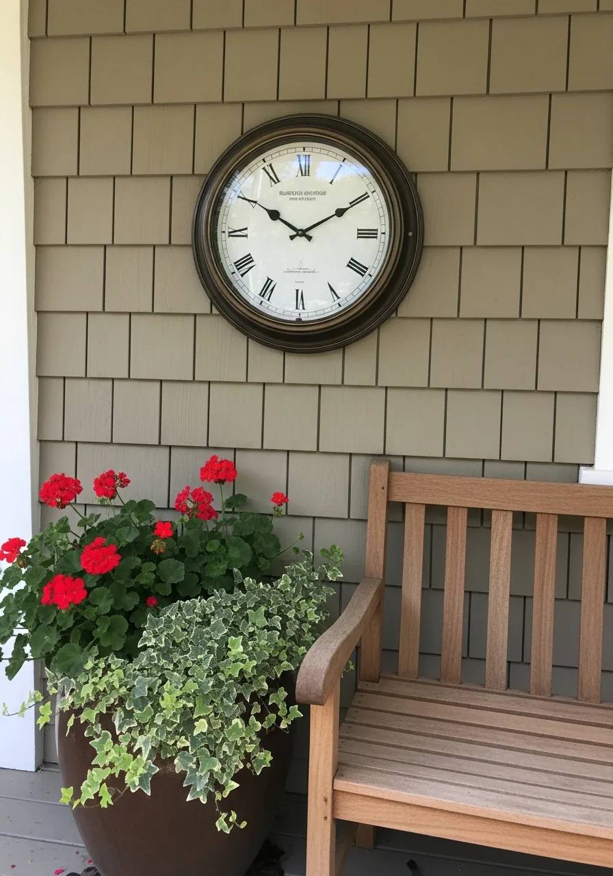 32. Outdoor Clock Decor