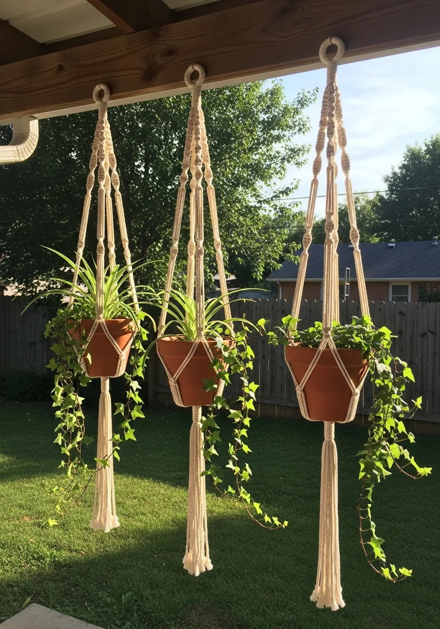 34. Macrame Plant Hangers