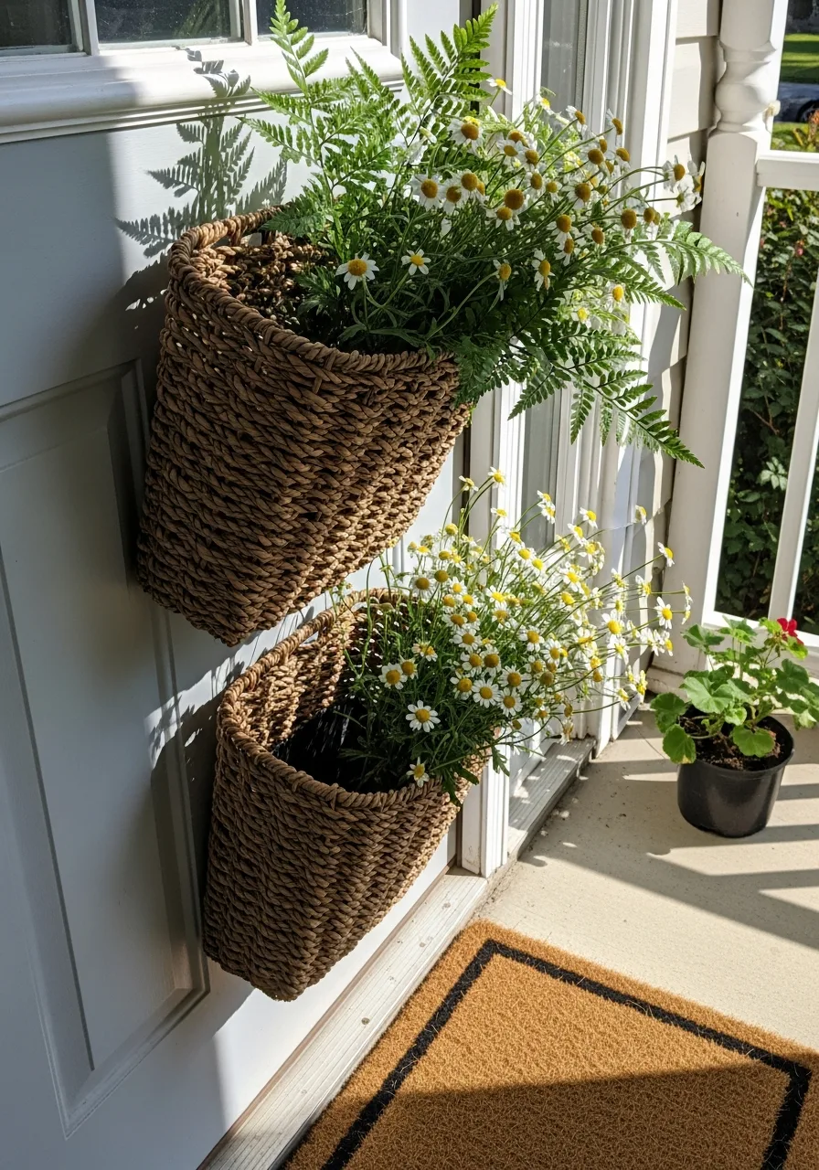 48. Flat-Back Woven Door Baskets