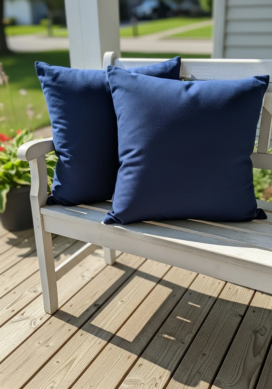 5. Navy Blue Pillows