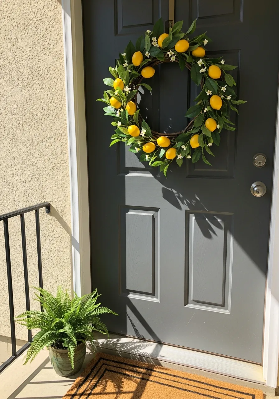 7. Lemon Themed Wreaths
