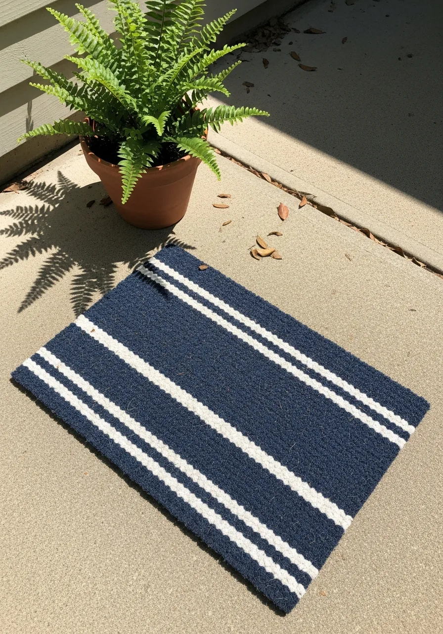 9. Striped Doormats