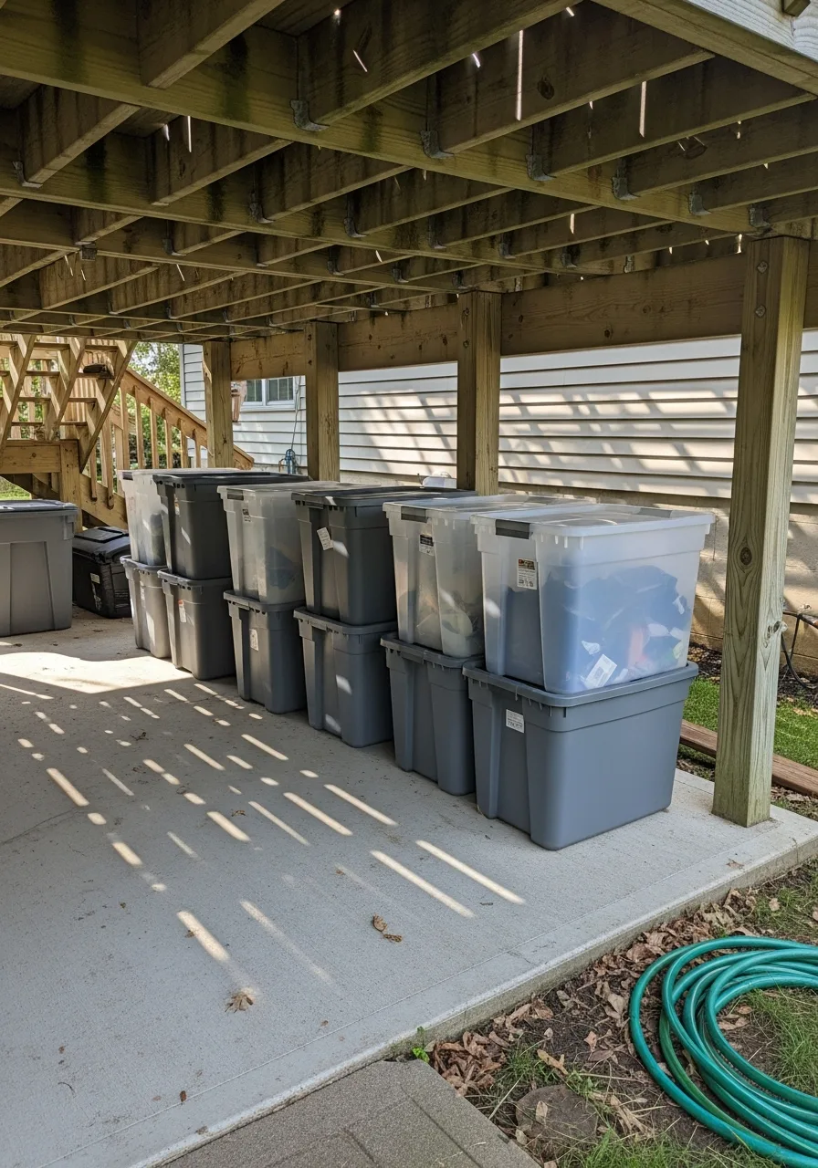 10. Plastic Storage Bin System