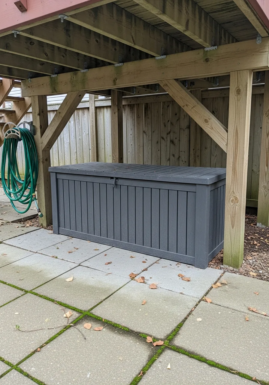 16. Deck Box Storage Setup