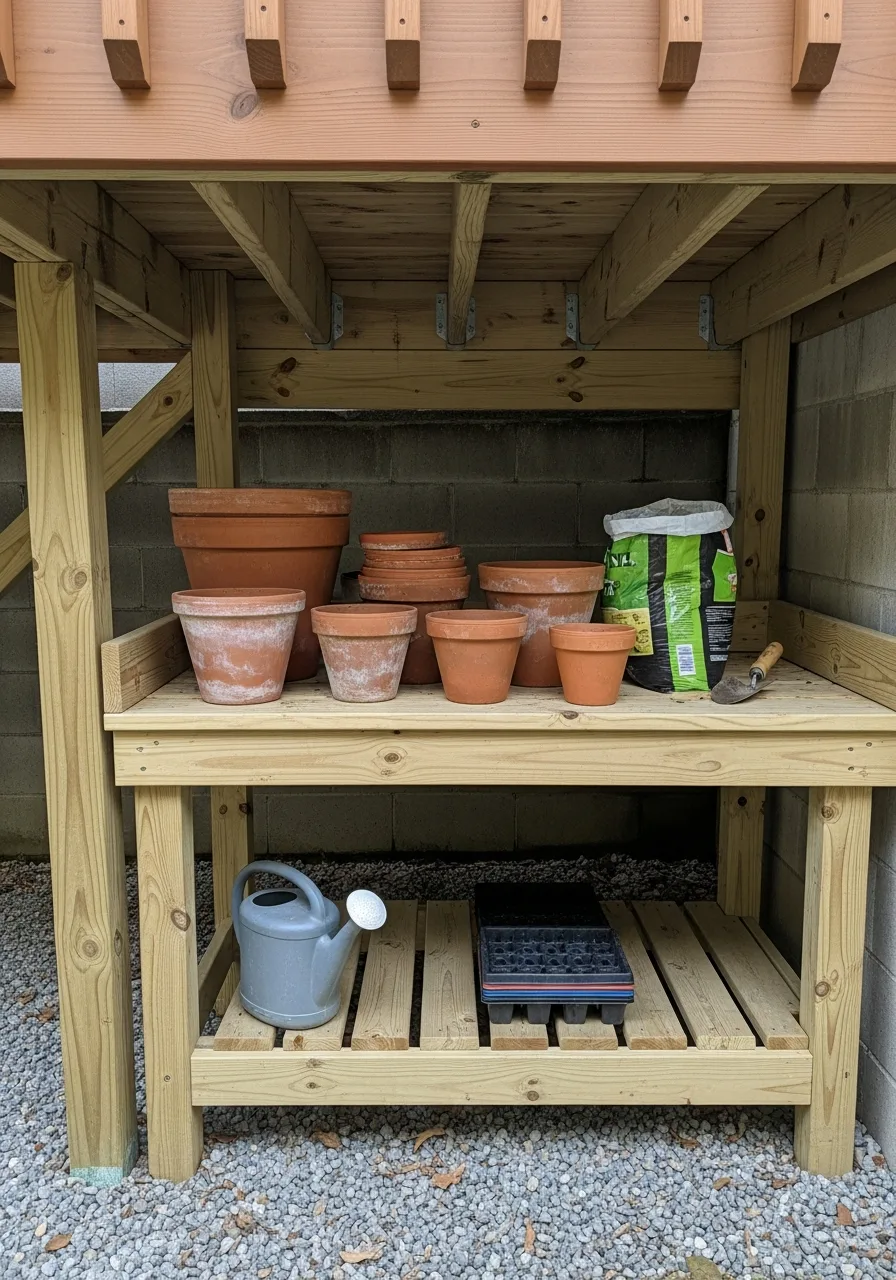 28. Under Deck Potting Bench