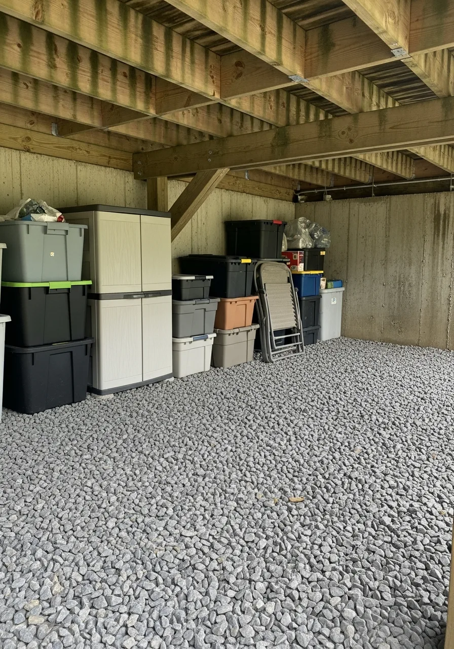 3. Gravel Base Storage Area