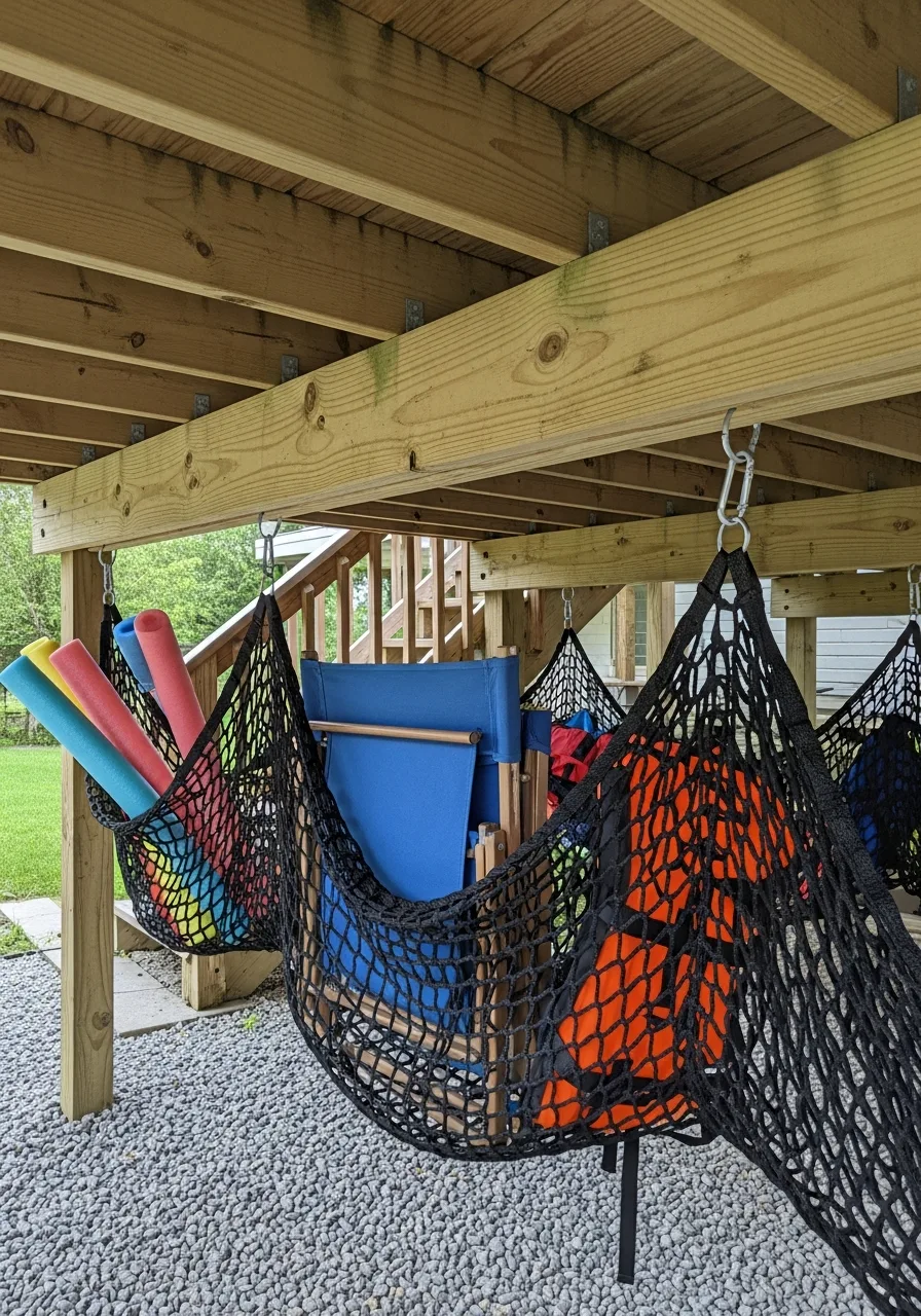 32. Overhead Nautical Mesh Slings