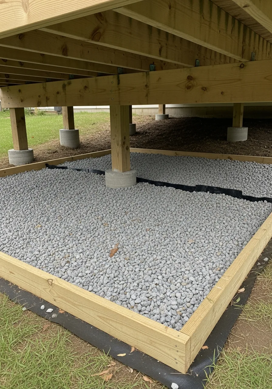 34. Layered Gravel Drainage Base