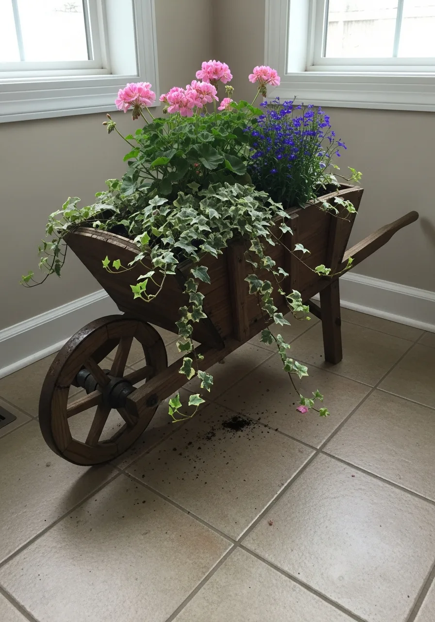 1. Overflowing Flower Display