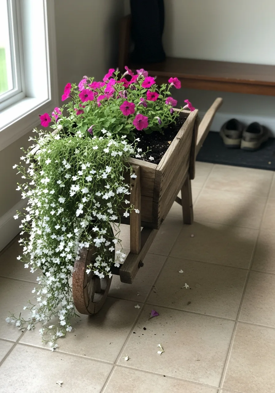 4. Cascading Floral Spillover Basin