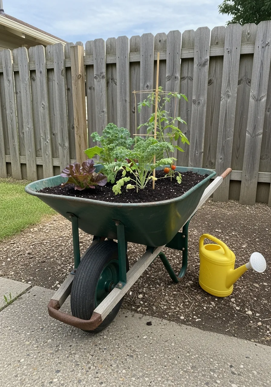 9. Vegetable Wheelbarrow Garden