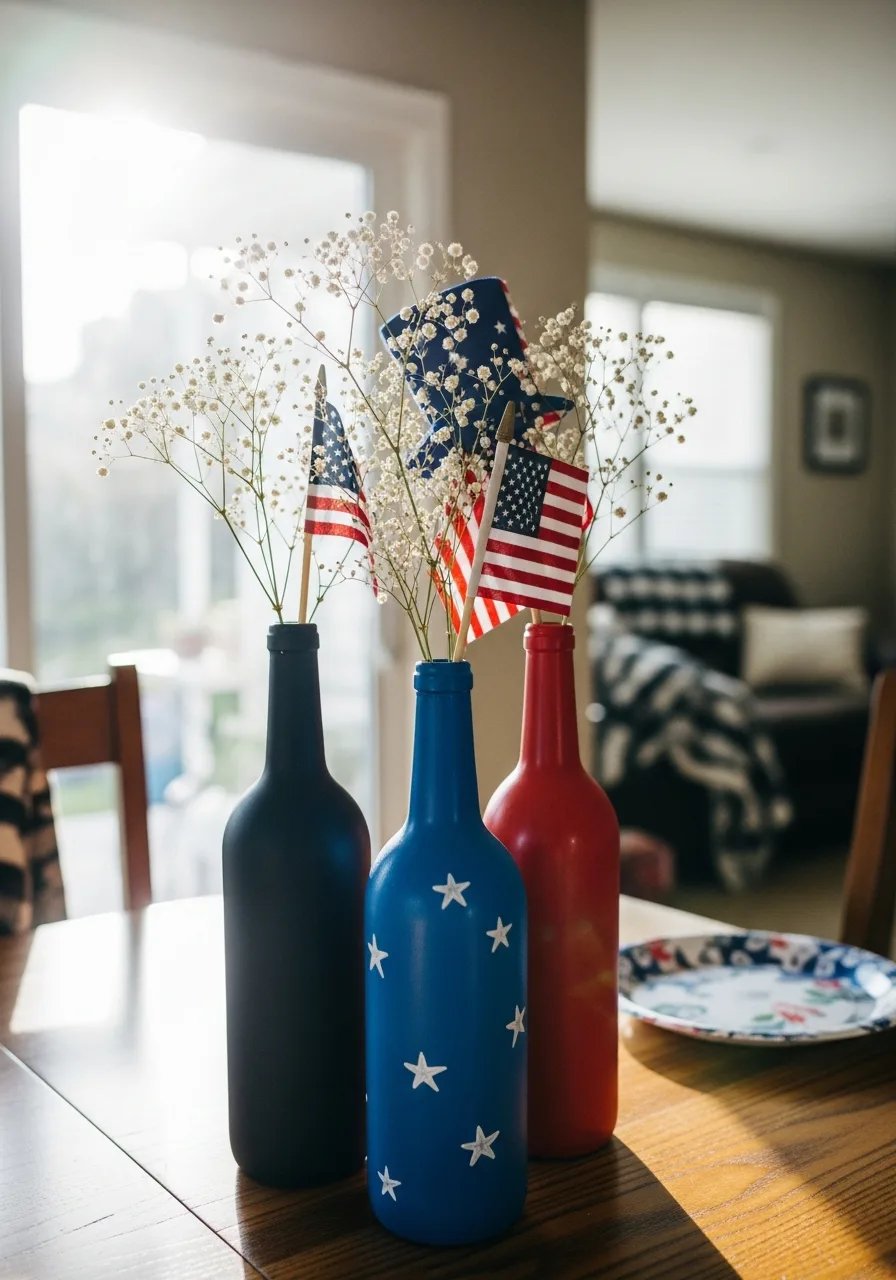 11. Painted Wine Bottles