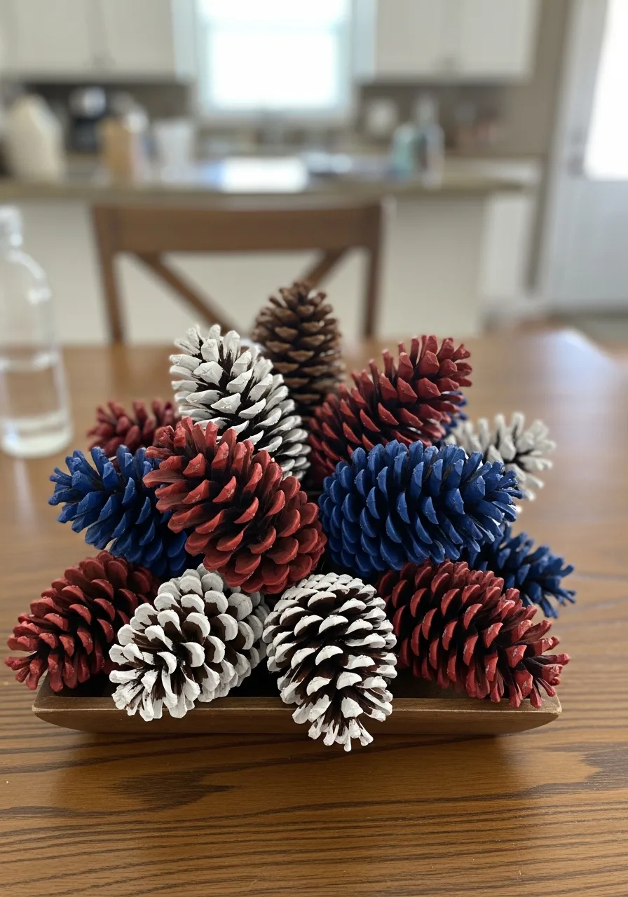 20. Painted Pine Cones