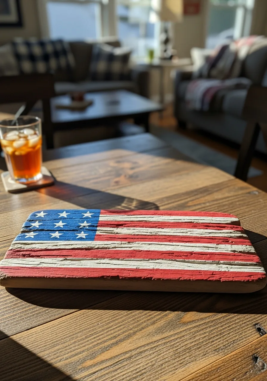 22. Driftwood Flag Display