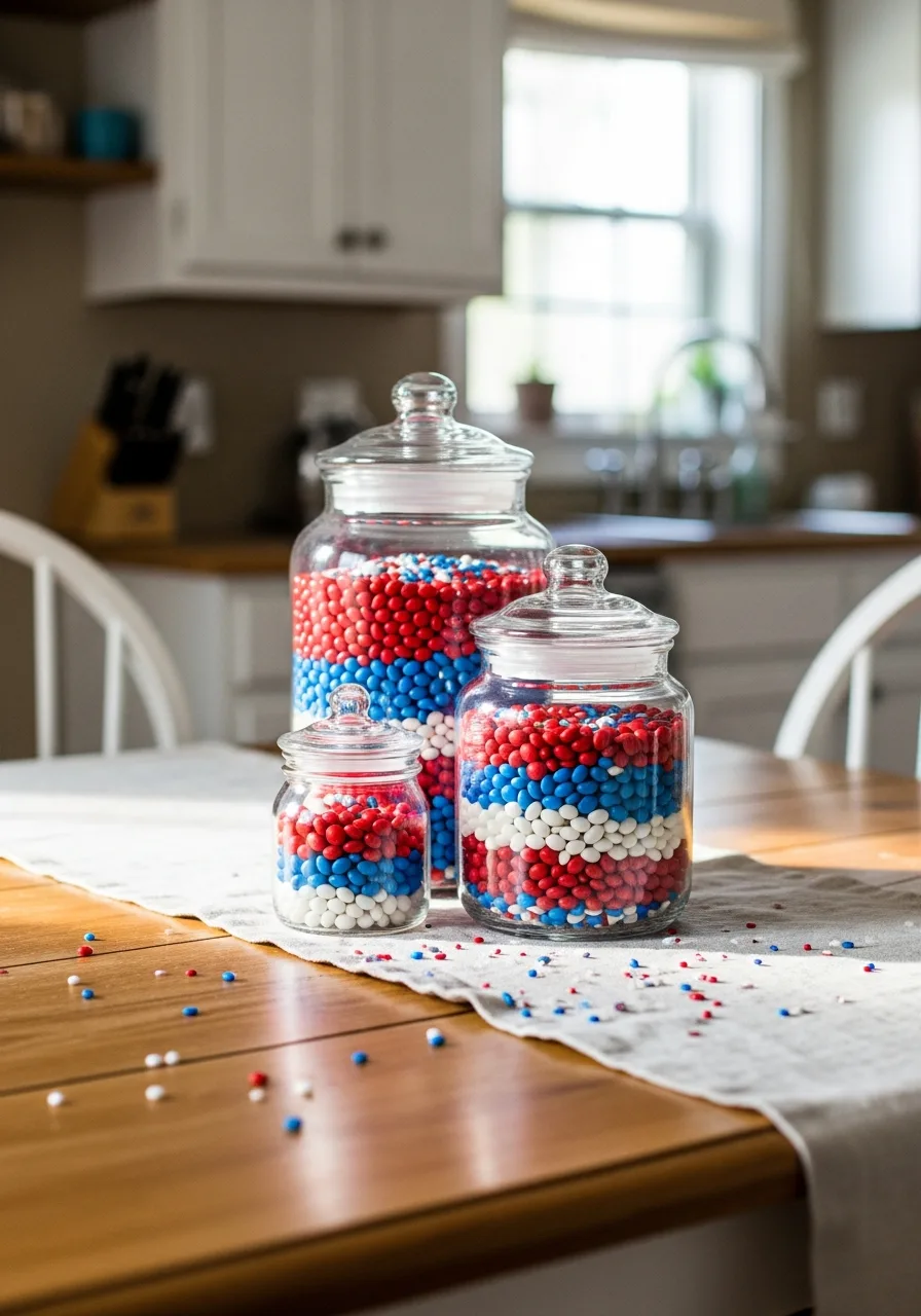 24. Patriotic Candy Jars