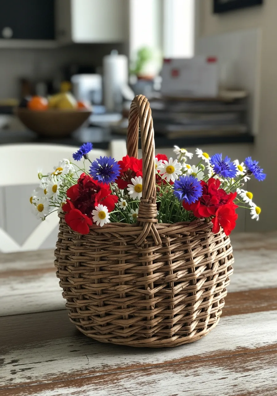 38. Woven Basket Florals