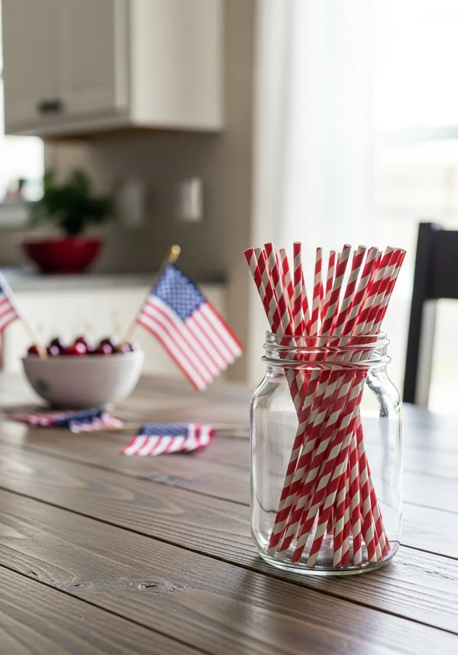 39. Red Striped Straw Jar