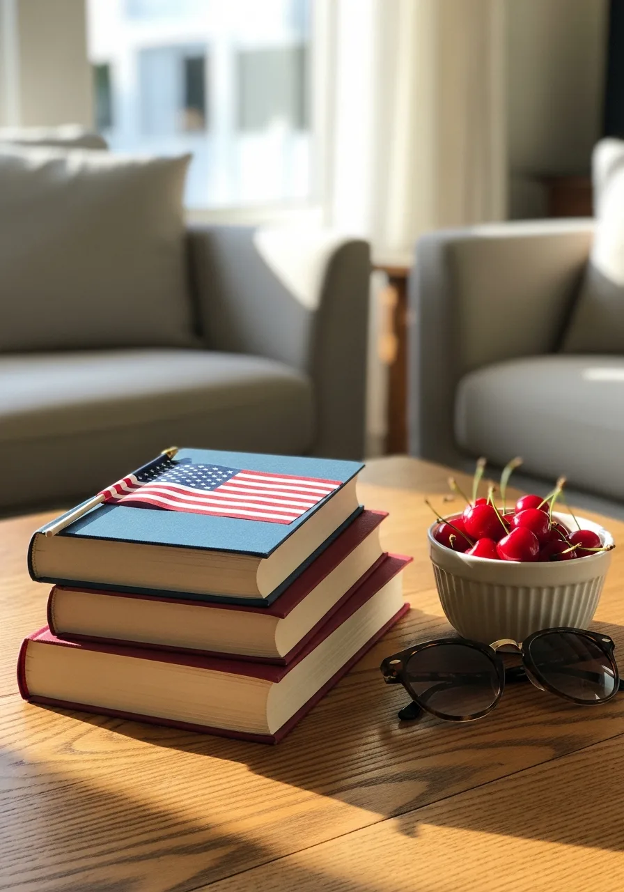 40. Patriotic Book Stack