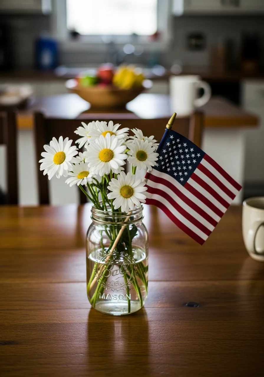 44. White Daisy Jar