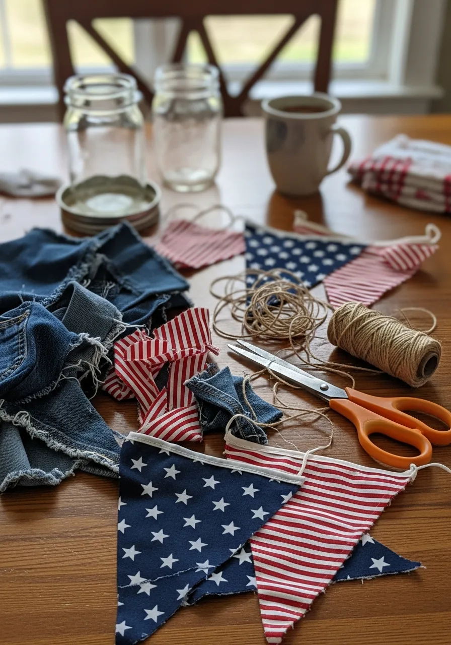 48. Patriotic Fabric Scraps