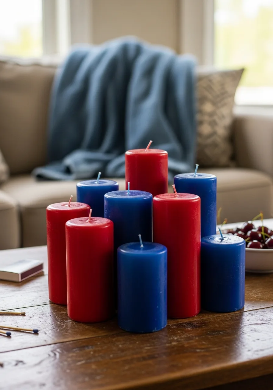 10. Red and Blue Candles