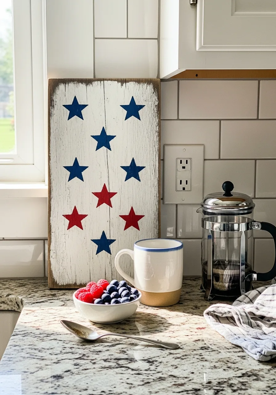 19. Patriotic Coffee Bar Sign