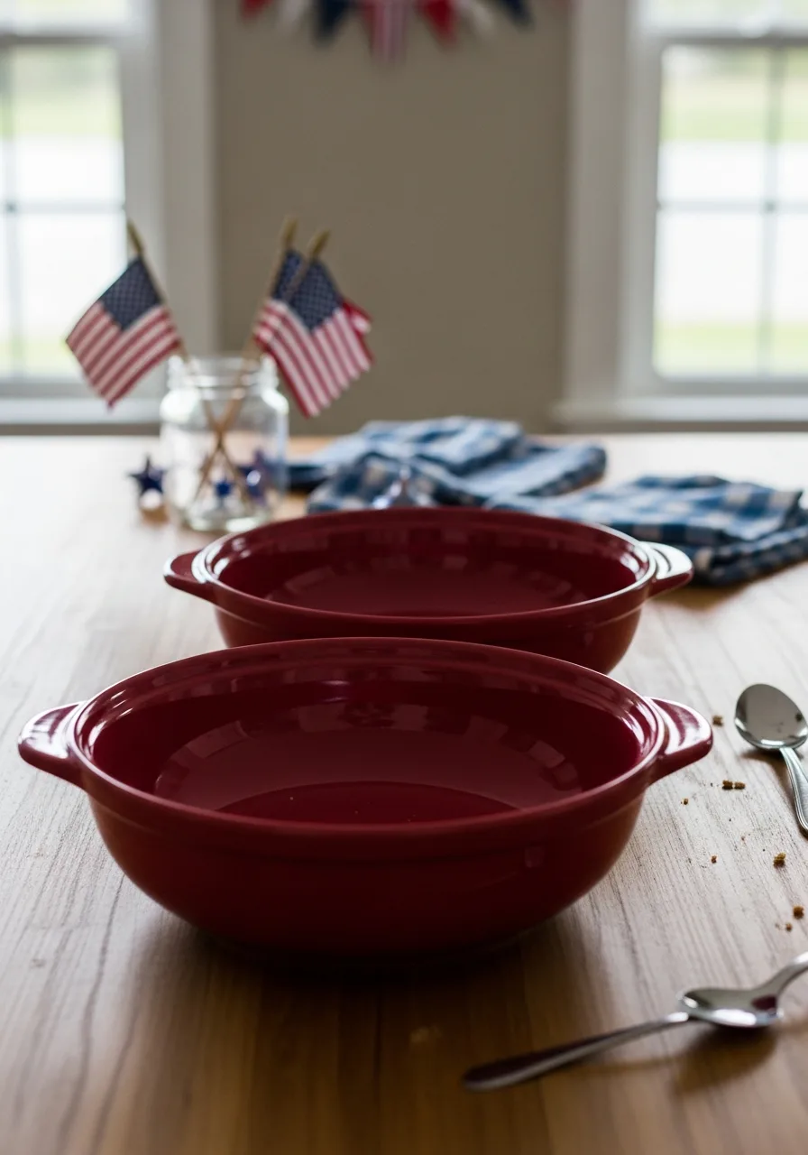 24. Red Serving Bowls
