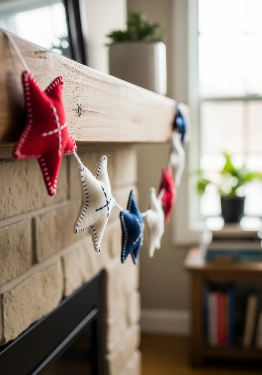 28. Felt Star Garland